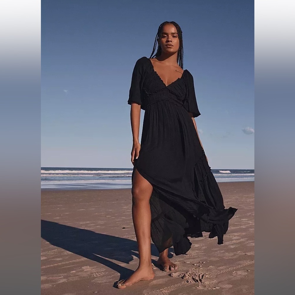 Free People You’re a Jewel Black Dress NWT